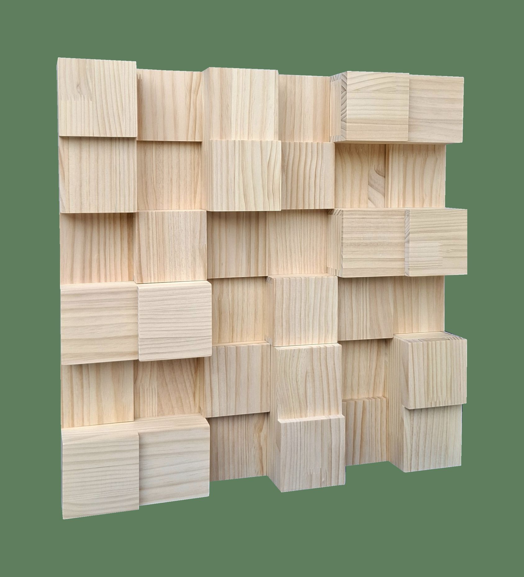 사운드 디퓨저 음향판 녹음실 룸튜닝 흡음판 차음 소나무 36각 디퓨저 60x60x6cm - 상품 이미지