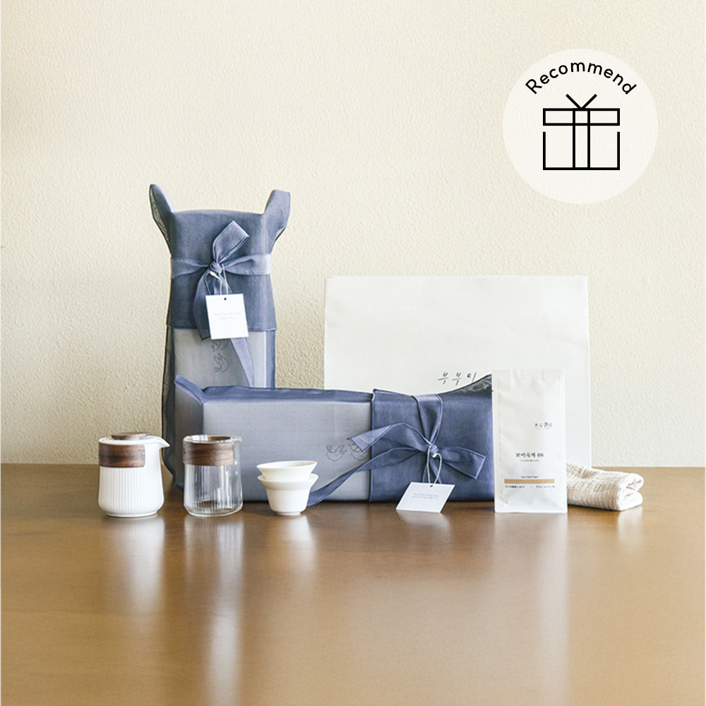 [보자기포장] 대화가 부드러워지는, 2인 다기 다도세트 집들이선물
