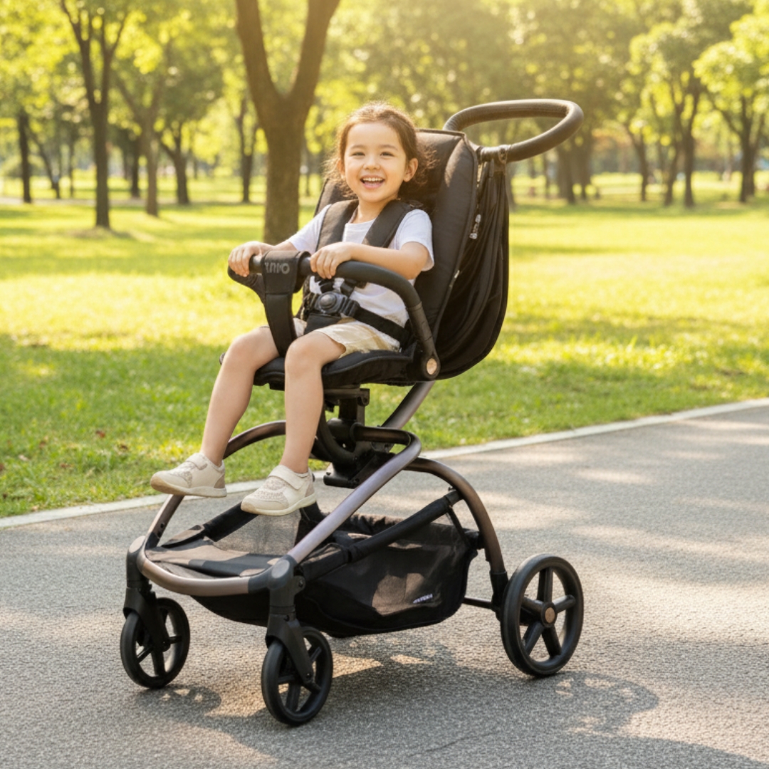 [누비앤타보] 트래블러 에스3 큰아이까지 등하원 트라이크 유모카 기내반입 / 블랙