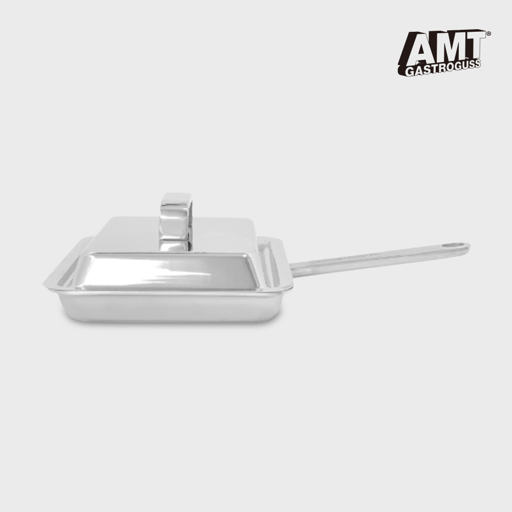 AMT 프로 24cm 가로형 사각 피쉬 팬 316Ti 스텐 통5중