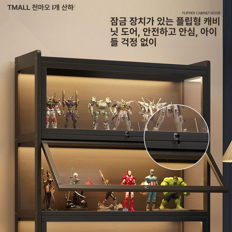 장난감보관함 장난감서랍장 장난감정리대 장난감진열장 정리함 정리 수납 수납장 6단 80cm 블랙 - 상세 이미지 5