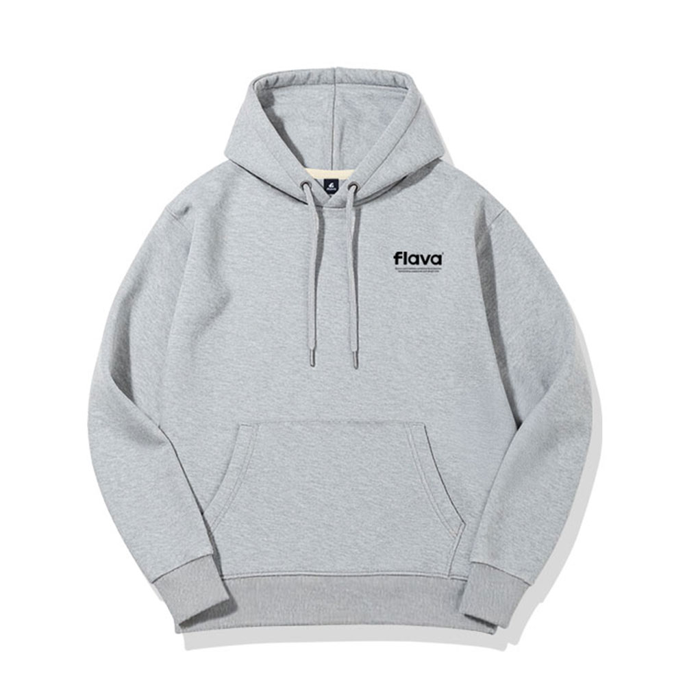 플라바 빅라인로고 BACK 기모 후드티 M-4XL 빅사이즈 세미 오버핏 - 상세 이미지 2