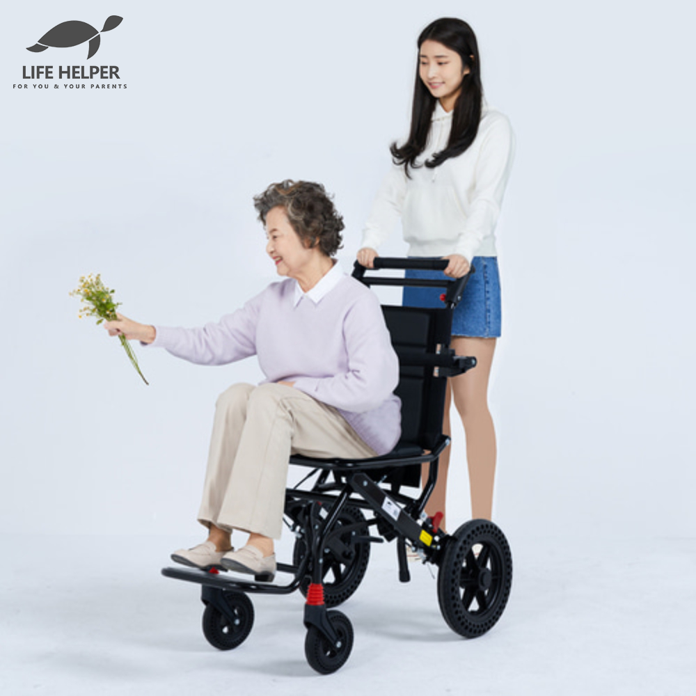 LH-L2 휠체어 여행용 휴대용 바퀴쇽업쇼바 전부위 접이식 가능 경량 어르신 환자 기내용 - 상세 이미지 3