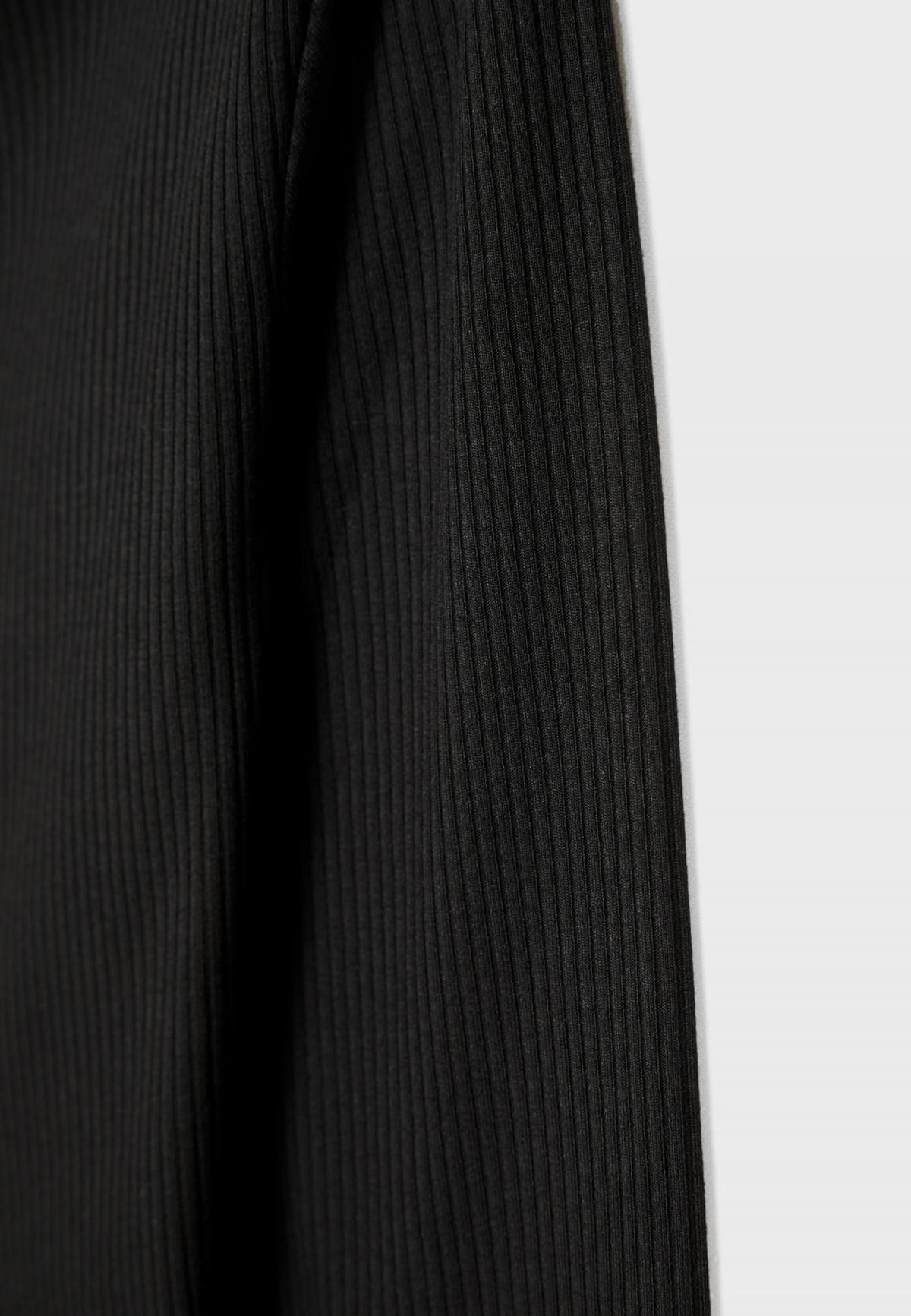 스트라디바리우스 오프숄더 보트넥 슬림핏 긴팔 티셔츠 8050/590 BLACK - 상세 이미지 2