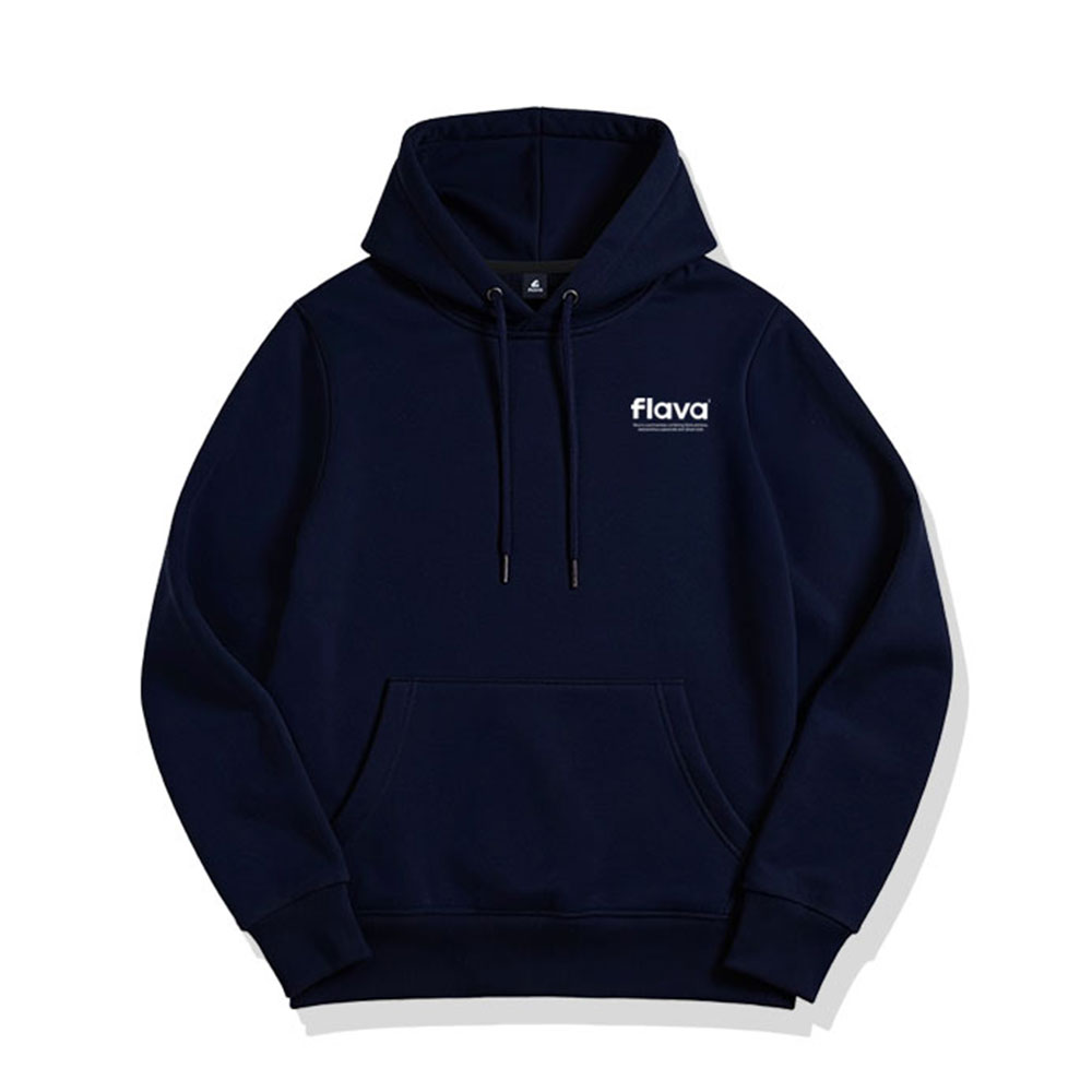 플라바 빅라인로고 BACK 기모 후드티 M-4XL 빅사이즈 세미 오버핏 - 상세 이미지 3