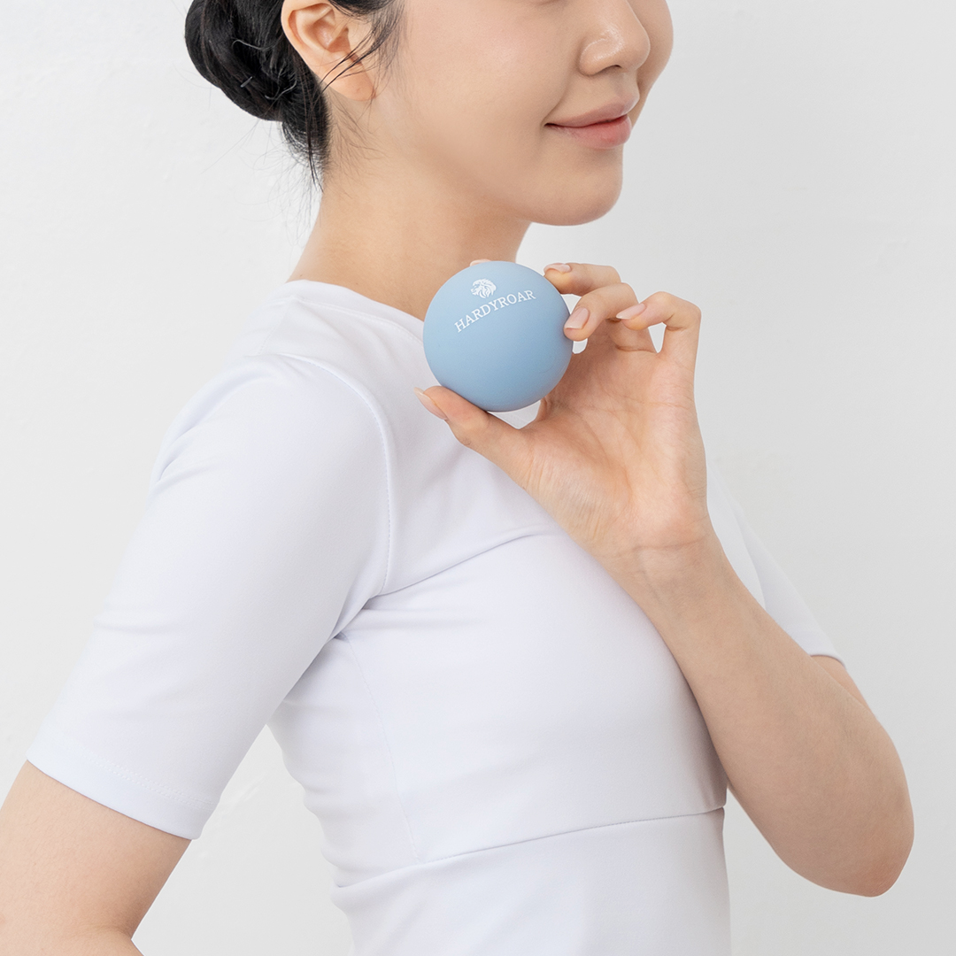 하디로어 마사지 볼 실리콘 라크로스 요가 스트레칭 근육 뭉침 목 어깨 종아리 싱글 베이지 이미지 4