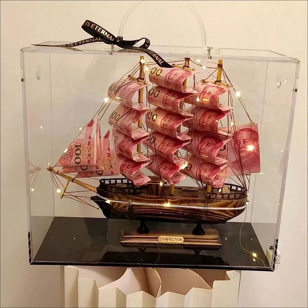 아크릴 꽃상자 선물상자 투명 꽃집 DIY 발렌타인 기념일 빈 35x17x30 투명 무광 - 상세 이미지 3