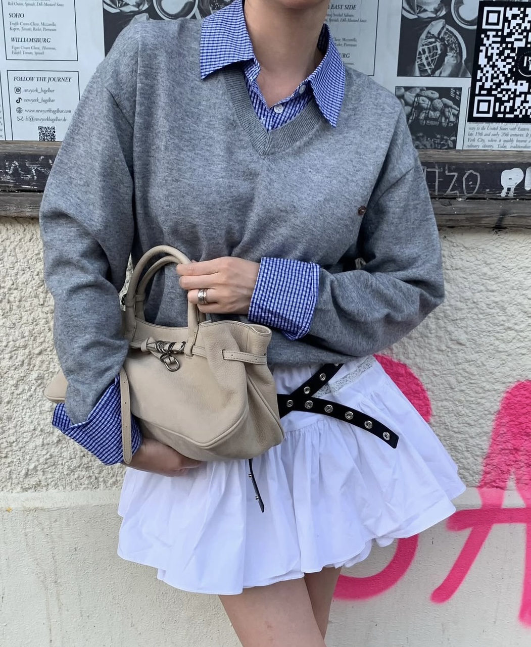 톰걸 셔츠 브이 니트 가을 프레피룩 카라 레이어드 울 스웨터