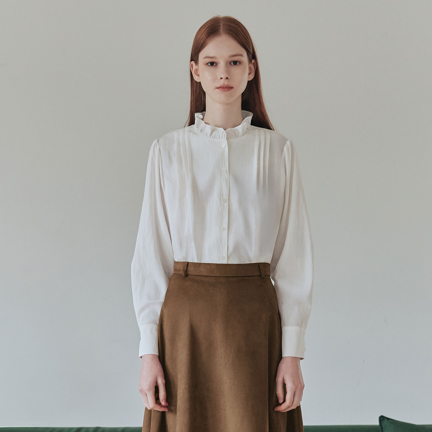 [제로스트릿] 에스닉 프릴 블라우스 ETHNIC FRILL BLOUSE / IVORY 이미지 2
