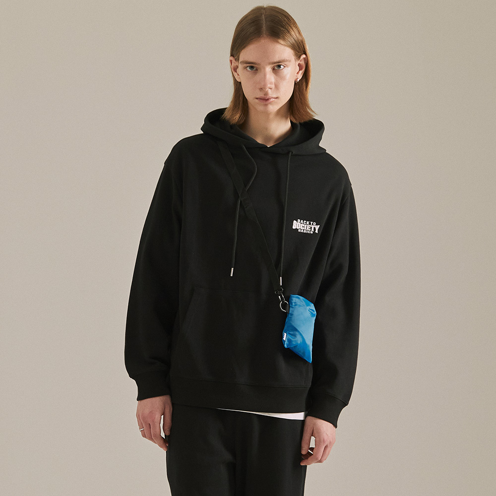 베이직하우스 공용 더블사이드저지 오버핏 후드티