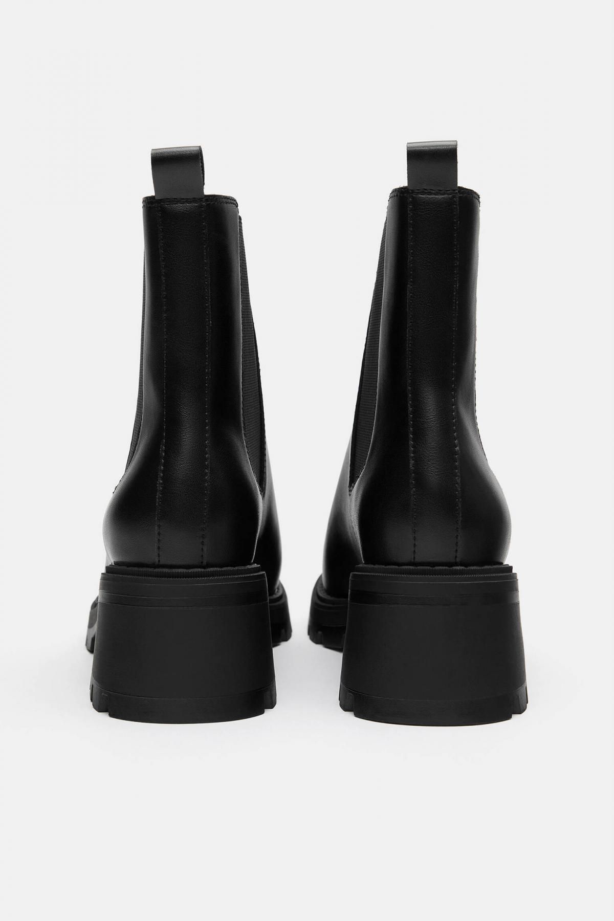 풀앤베어 테크니컬 블랙 에어핏 6cm 힐 첼시 앵클부츠 1127/640 BLACK - 상세 이미지 3