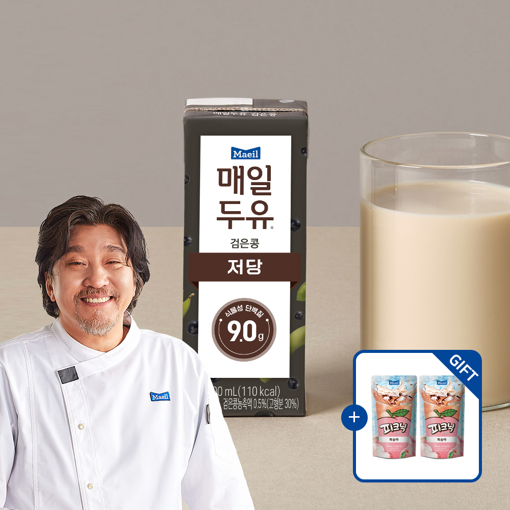 매일두유 검은콩 저당두유 190ml 24팩 [+피크닉 에이드 230ml 2팩 증정]