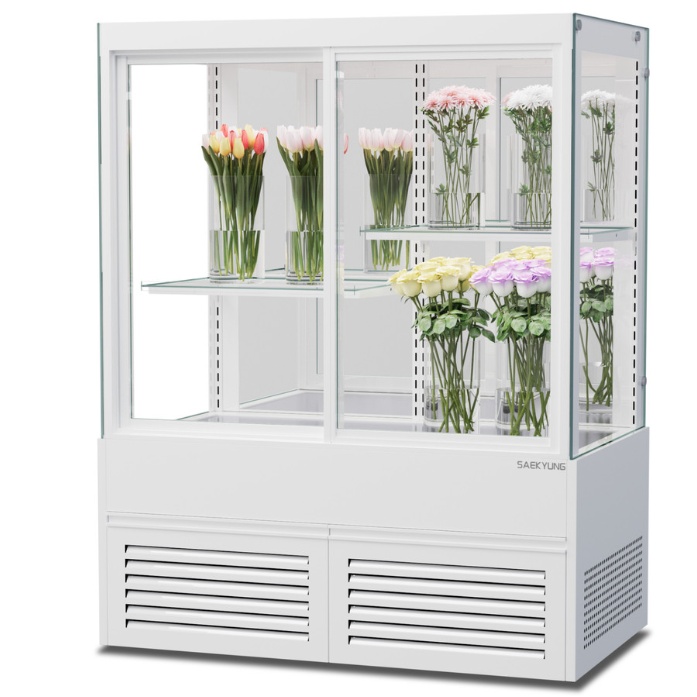 앞문형 플라워쇼케이스냉장고 생화 꽃냉장고쇼케이스 900 화이트