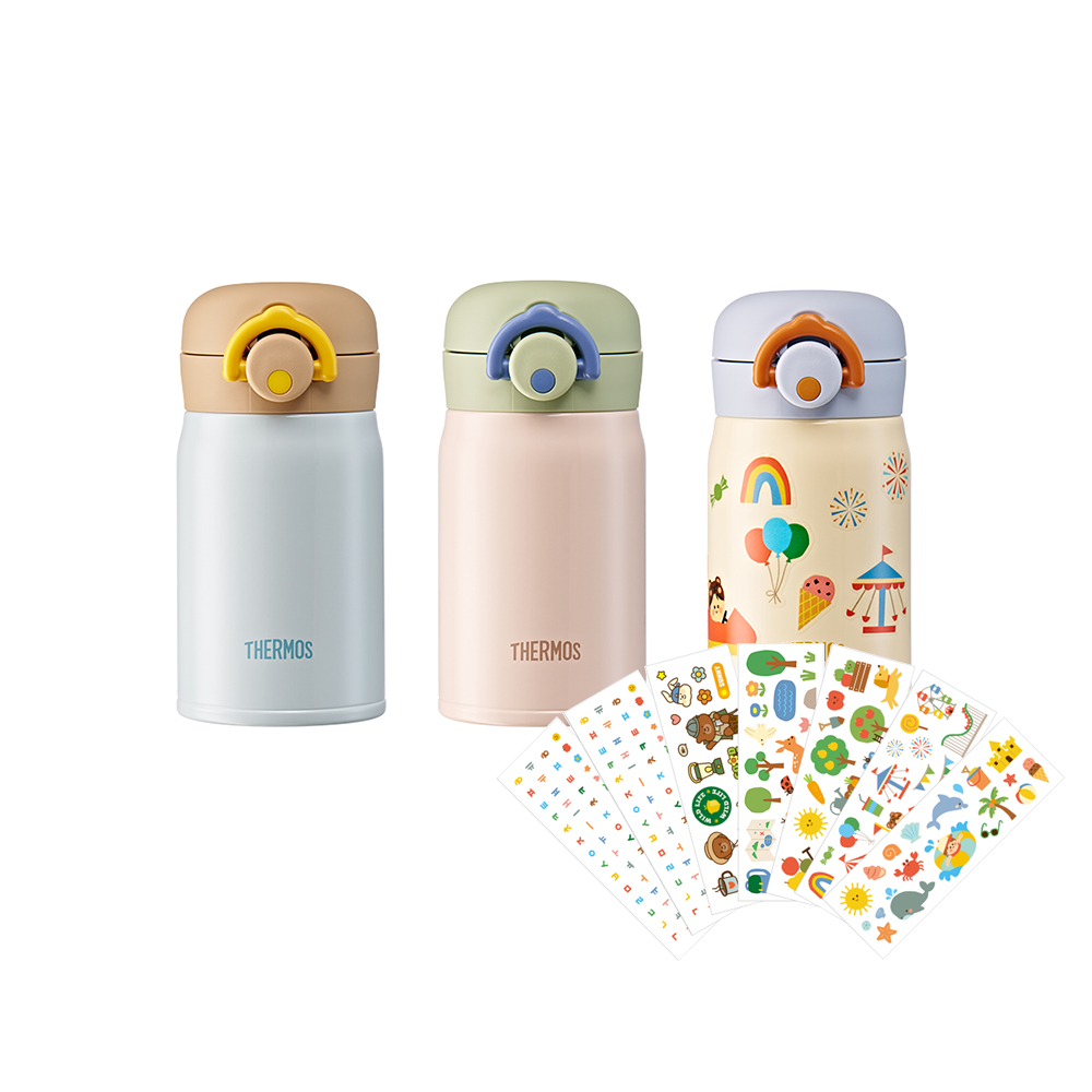 써모스 마이 디자인 보틀 원터치 타입 시즌3 250ml / JNR-252K 텀블러 어린이집 분유 유치원 학생 보온병 보냉
