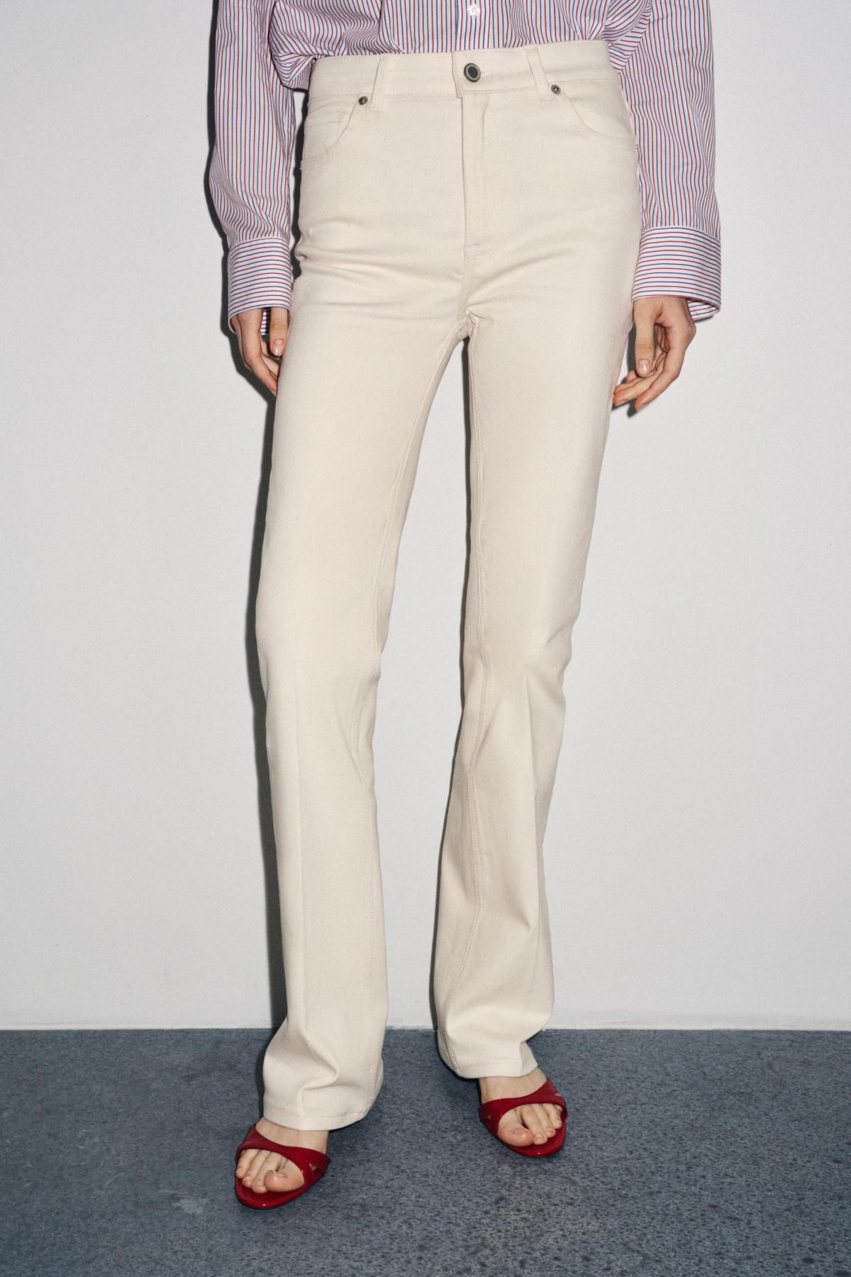 자라 부츠컷 하이웨이스트 진 7223/242 ECRU