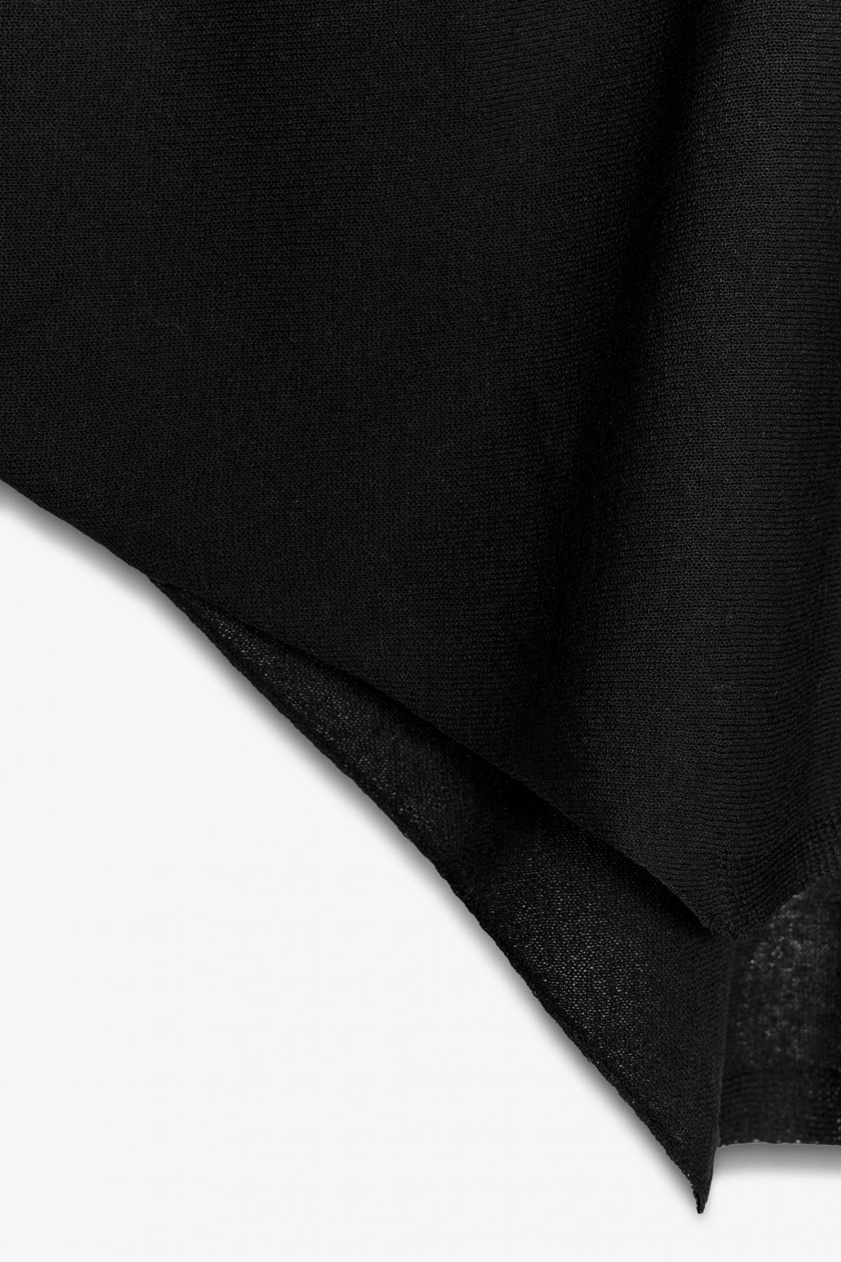 자라 루즈핏 보트넥 와이드 슬리브 니트 스웨터 3920/105 BLACK 이미지 7