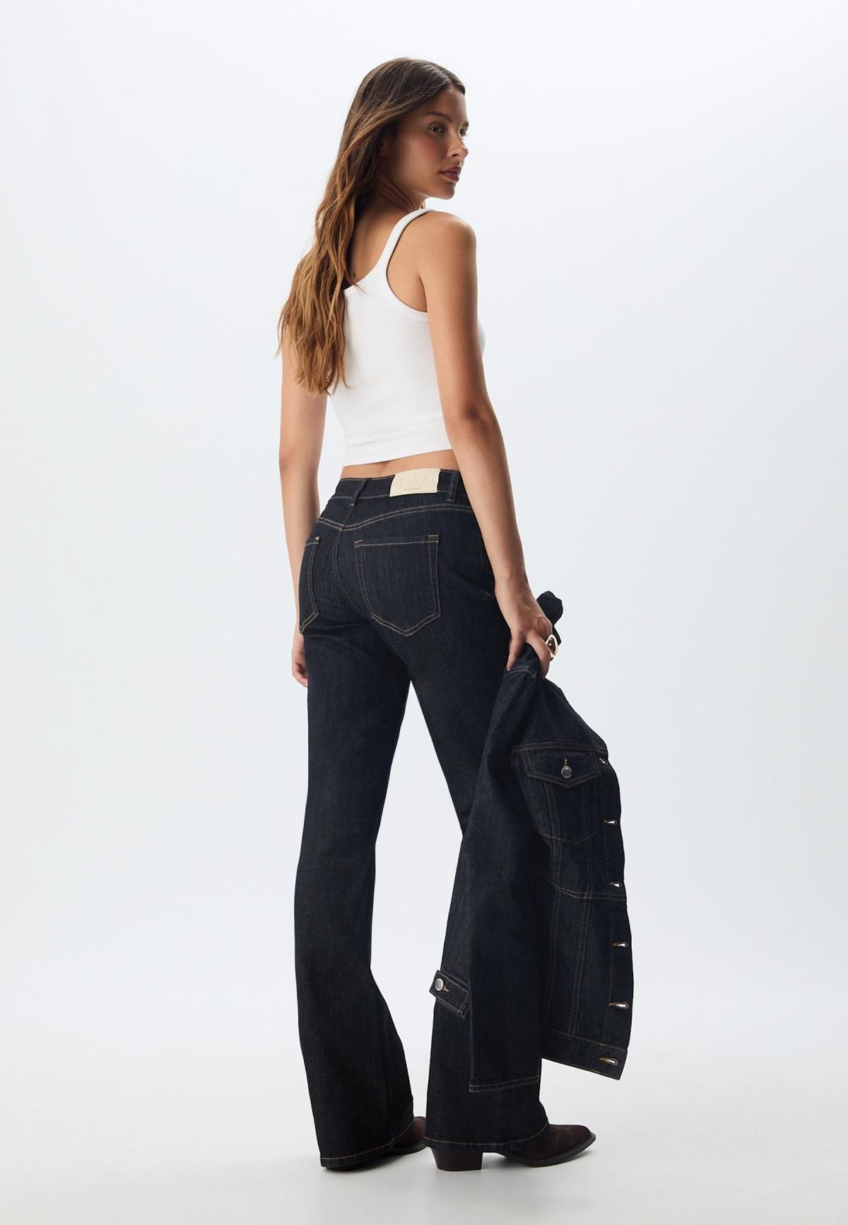 스트라디바리우스 슬림핏 부츠컷 데님 로우라이즈 청바지 4867/150 RINSE BLUE DENIM - 상세 이미지 5