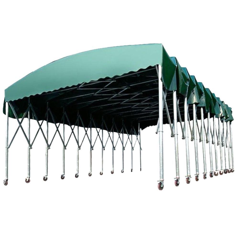 자바라 대형 천막 주차장 주차 행사 초대형 5x3x2.5m 녹색 - 상품 이미지