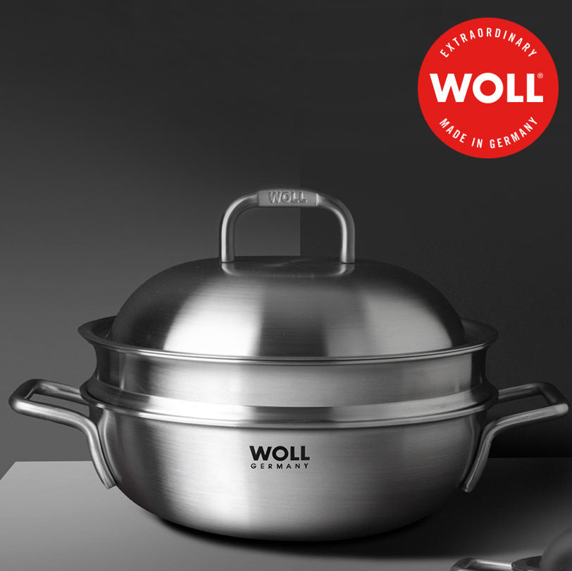 woll 찜기 이유식 만두 스텐 찜기 야채 인덕션 스티머 파티웍 24cm - 상품 이미지