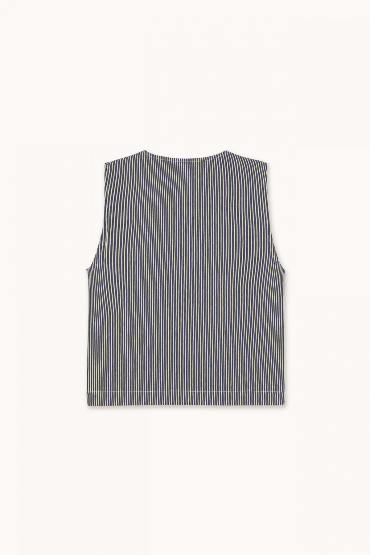 타이니코튼 테크니컬 스트라이프 라이트 네이비 베스트 AW25-656L16 ONE COLOR - 상세 이미지 2