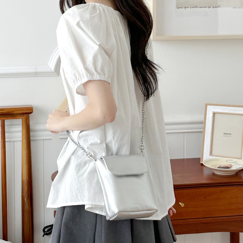 [르네오로] 미큐리오 미니 크로스백 (2색상) 실버