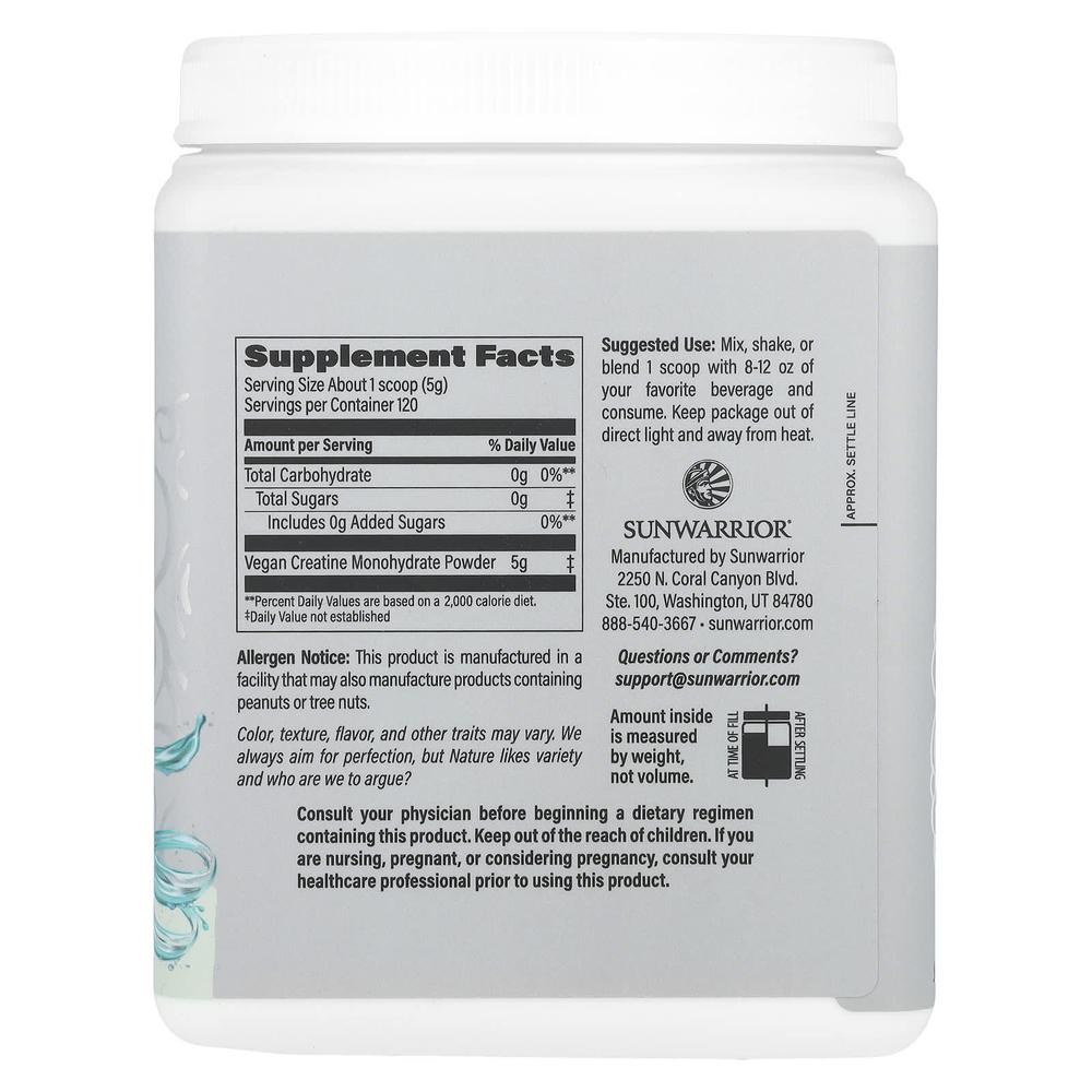 Sunwarrior 크레아틴 모노하이드레이트 무향 파우더 Creatine 600g - 상세 이미지 2