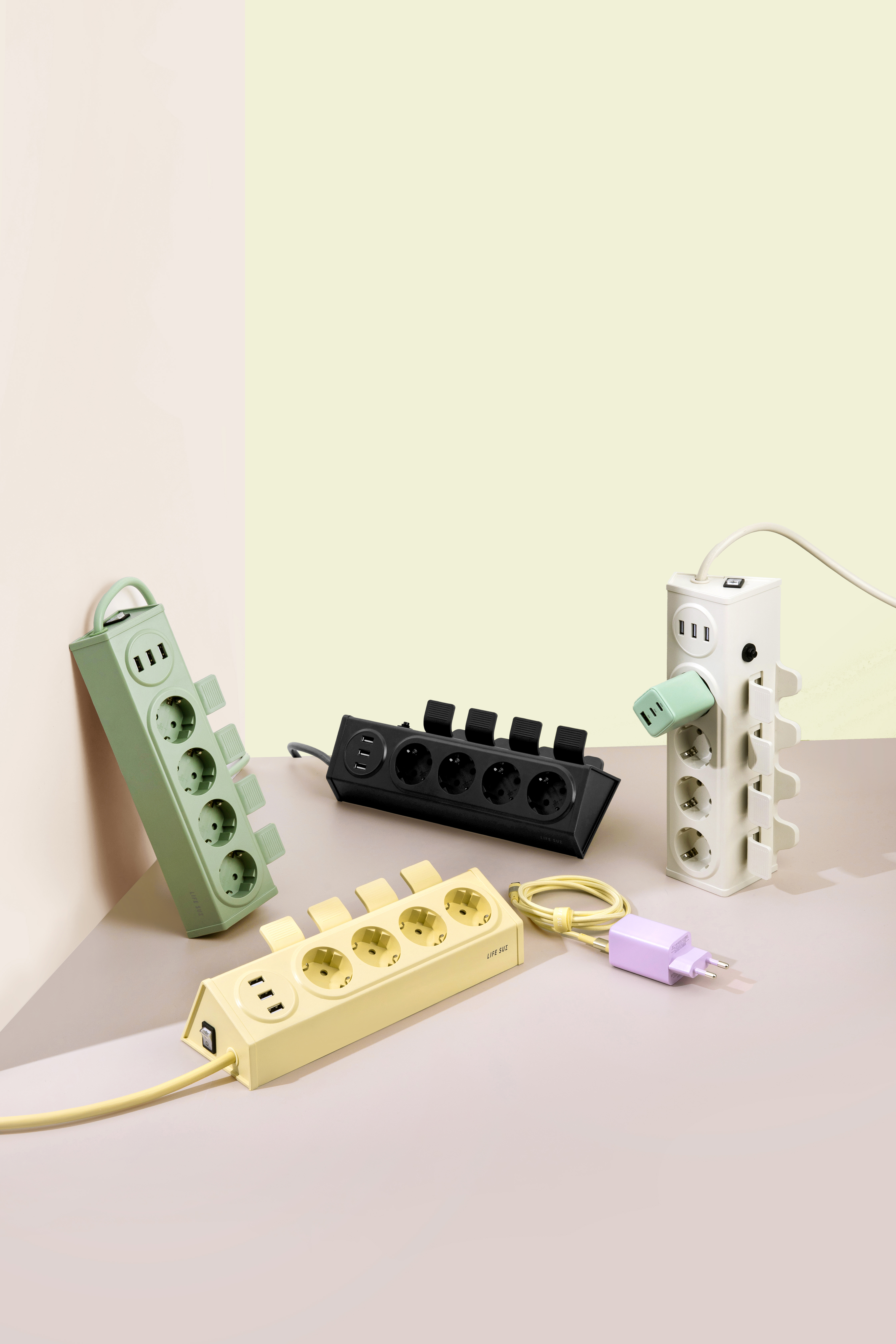 [10%Npay적립]라이프썸 이지클릭 USB 멀티탭 4구 3포트 3M(LFS-HA57) 4종 택1