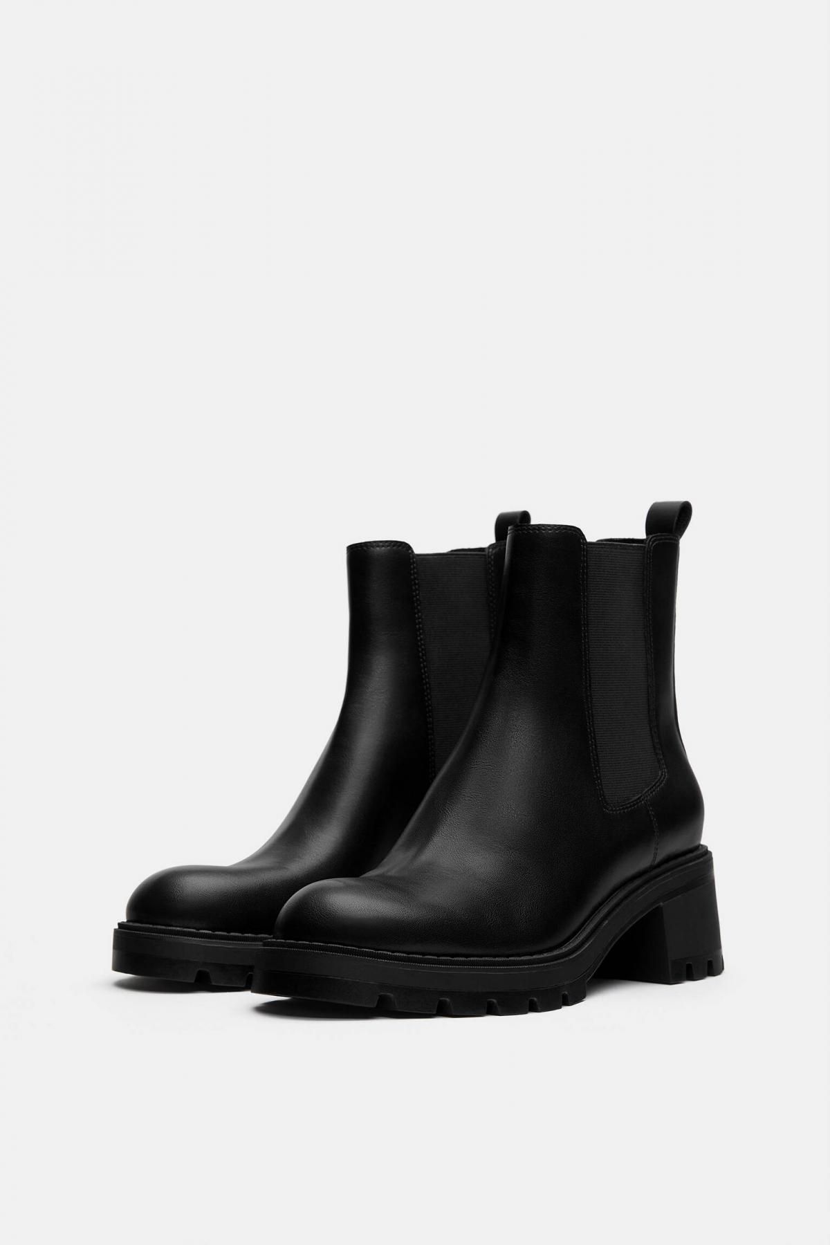풀앤베어 테크니컬 블랙 에어핏 6cm 힐 첼시 앵클부츠 1127/640 BLACK - 상세 이미지 2