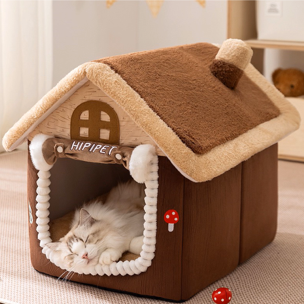 퍼플펫 강아지 하우스 고양이 숨숨집 텐트 동굴집 침대 파워쿠션 겨울 머쉬룸하우스 중형