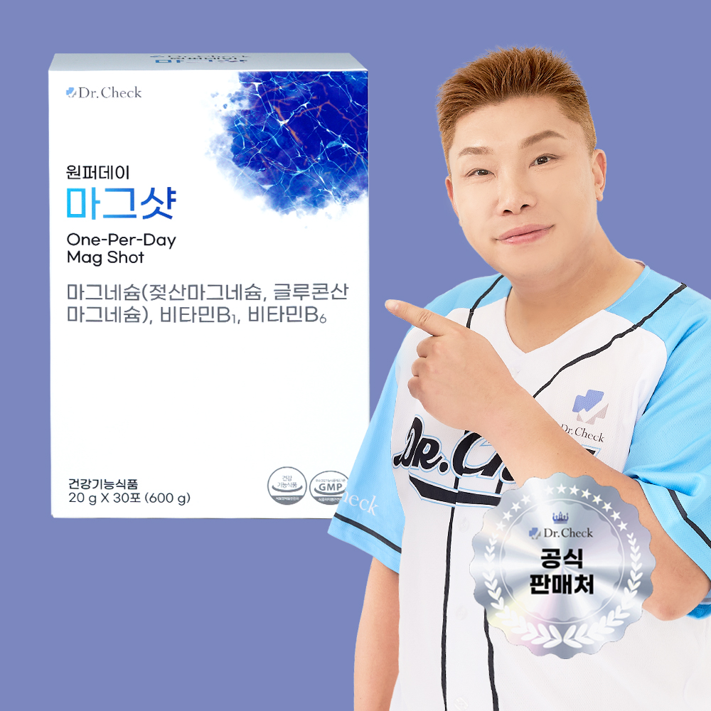 닥터체크 나지완 원퍼데이 마그샷 액상 글루콘산 마그네슘 비타민B 30포, 1개