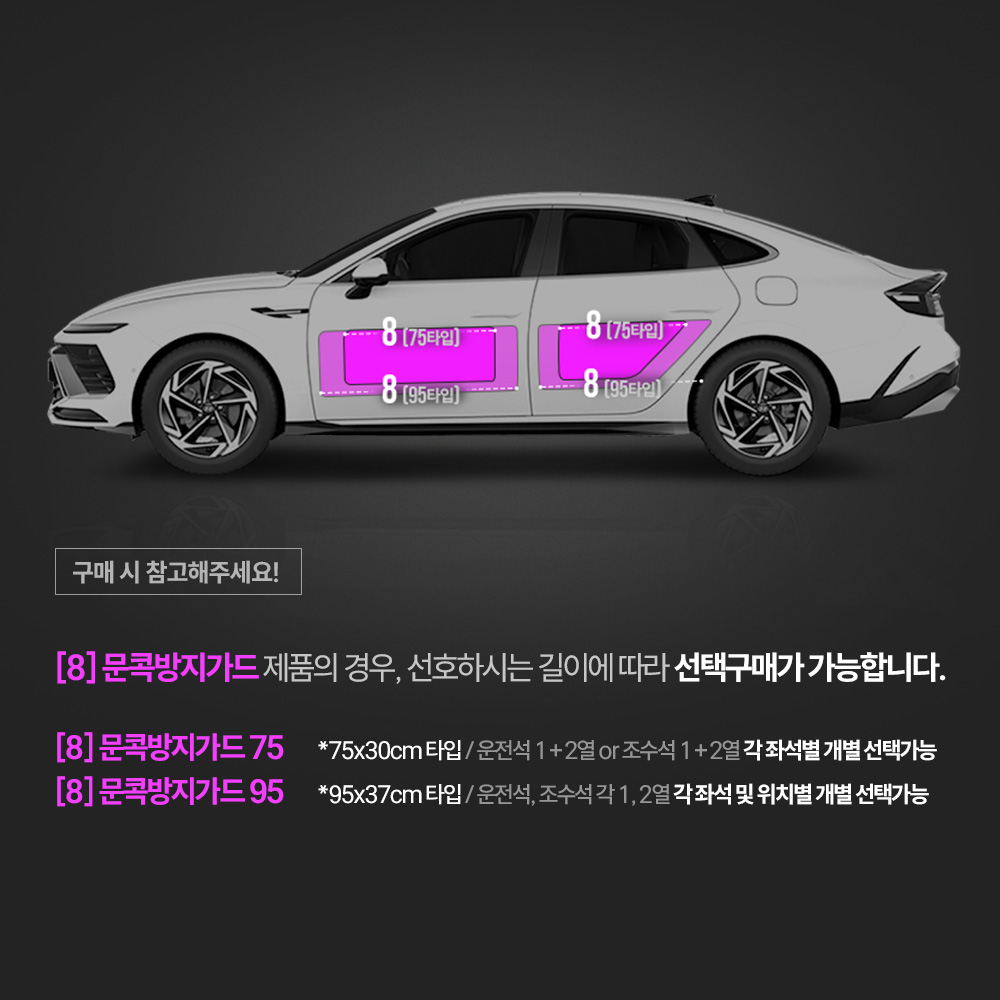 쏘나타 디 엣지 PPF보호필름 헤드라이트 데일라이트 전방센서 부분구매 저스트쉴드 - 상세 이미지 4