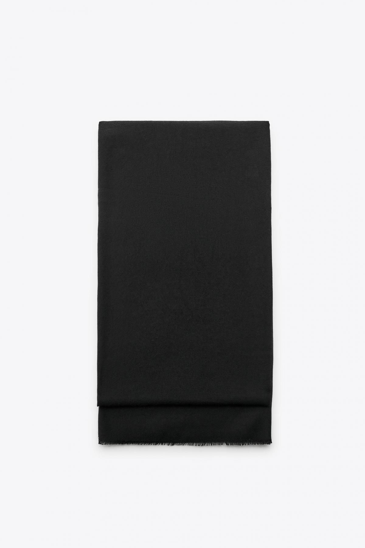 자라 소프트 베이직 블랙 스카프 3920/281 BLACK - 메인 이미지