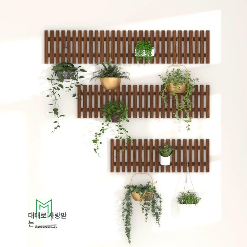 행잉 식물 걸이 엔틱 거실 난간 테라스 진열대 줄기 꽃집 진열 인테리어 베란다 선반 화분대 탄색 120cm 대 - 상세 이미지 4