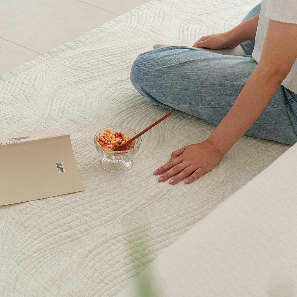 나라데코 순면 워싱 퀼팅 사계절 돌 쇼파패드 3인용 65x180