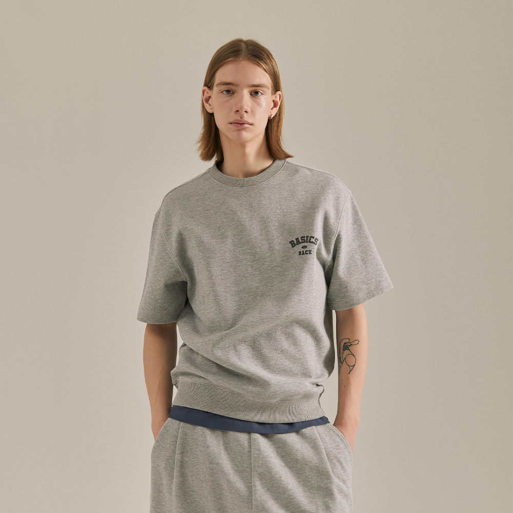 베이직하우스 남성 반팔 맨투맨