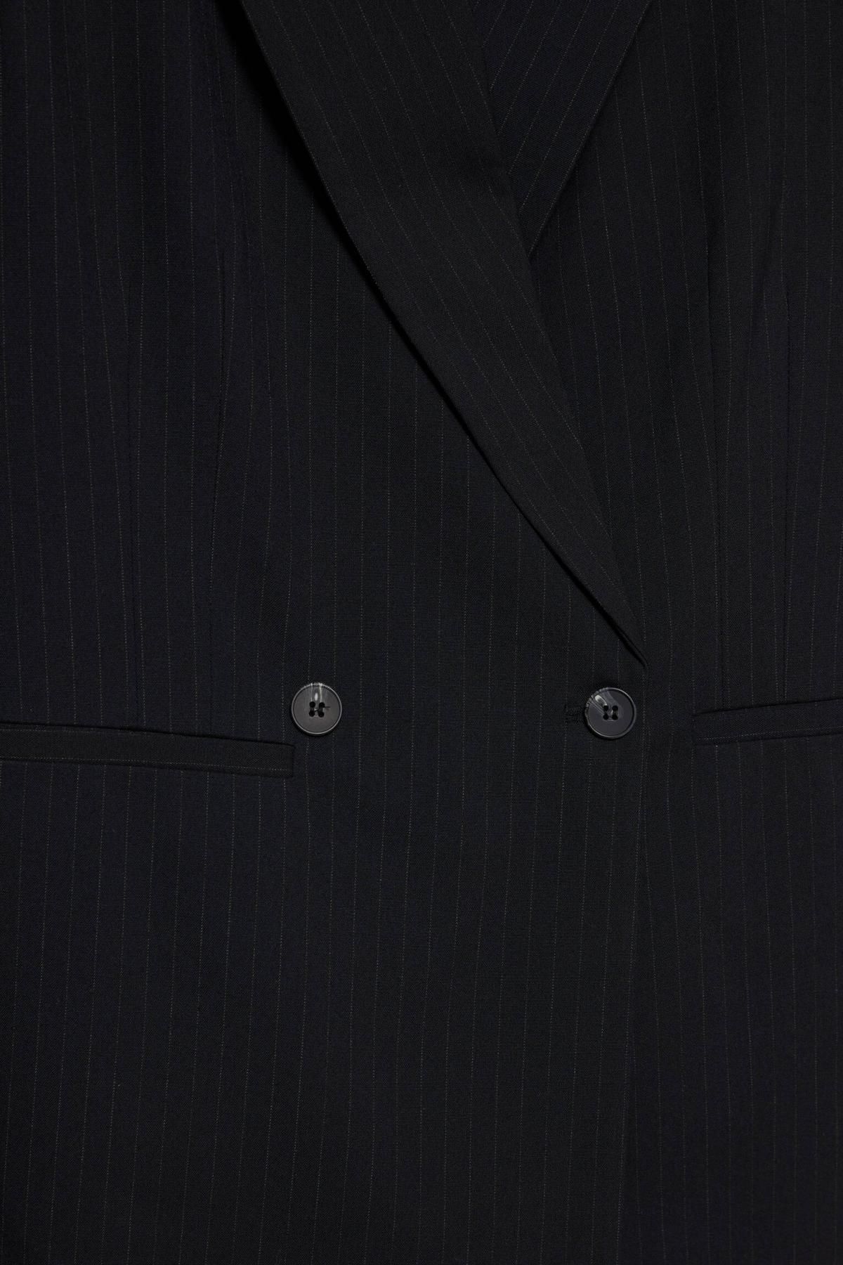 풀앤베어 오버사이즈 더블브레스트 핀스트라이프 블레이저 7802/306 STRIPED - 상세 이미지 4