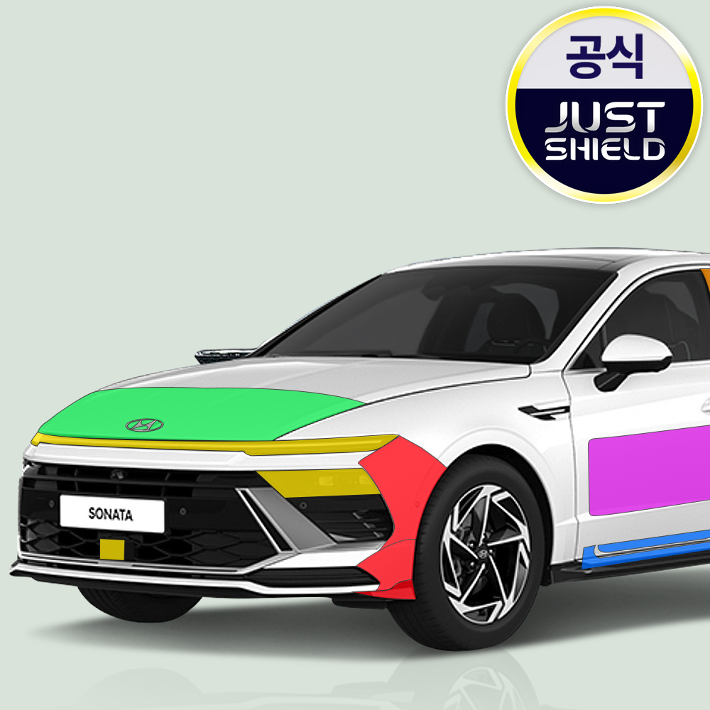쏘나타 디 엣지 PPF보호필름 헤드라이트 데일라이트 전방센서 부분구매 저스트쉴드 - 상품 이미지