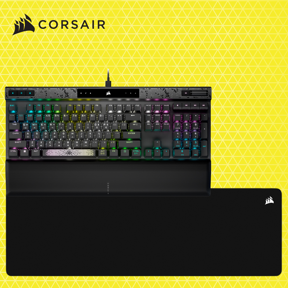 커세어 K70 MAX 자석축 래피드트리거 게이밍 기계식키보드 + MM500 V2 EXTEND - 메인 이미지