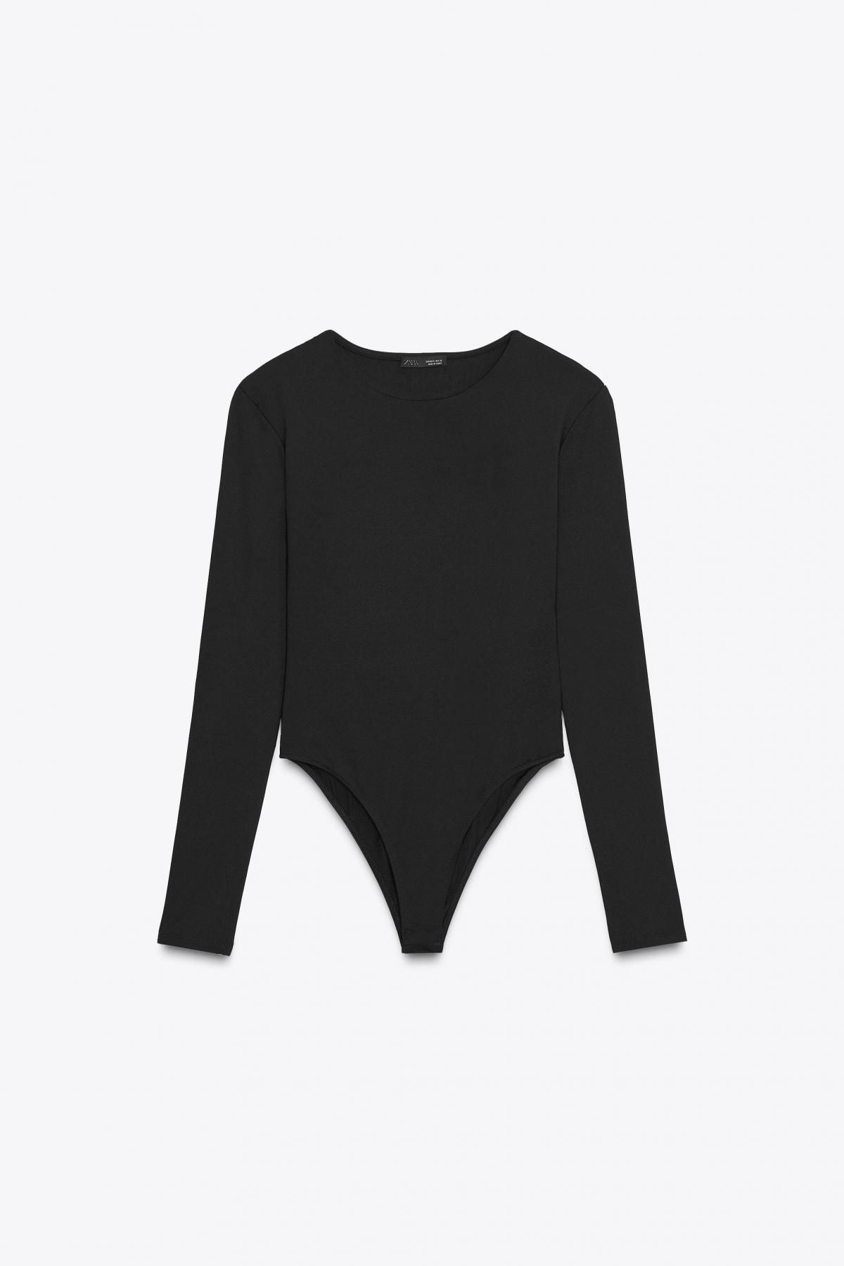 자라 베이직 폴리아미드 라운드넥 긴팔 바디수트 1026/825 BLACK - 메인 이미지