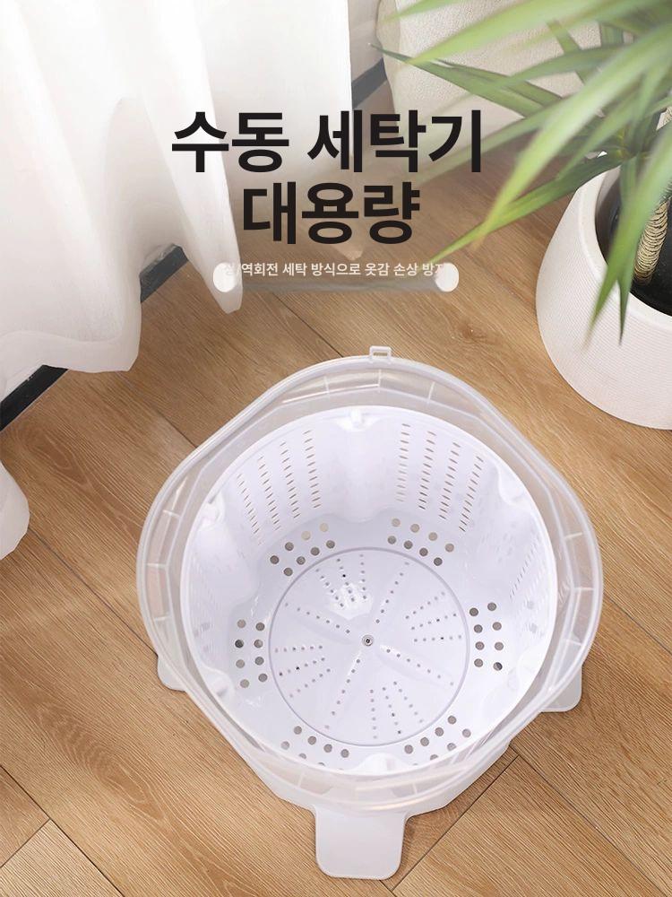 수동탈수기 손잡이 돌리는 걸레 수영장 일체형 행주 미니탈수기 간편 자취 가정용 탈수기 기본 모델 세탁및탈수통합 - 상세 이미지 4