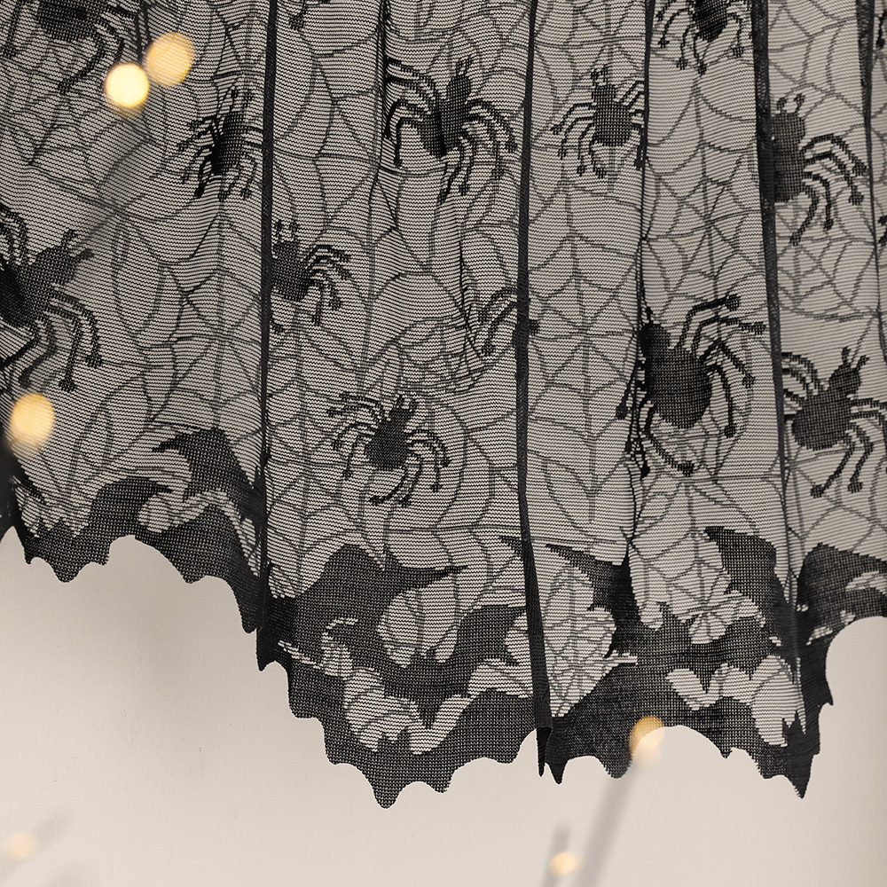 할로윈 거미줄 레이스 천 테이블보 벽장식 커튼 가랜드 파티 장식용품 원형