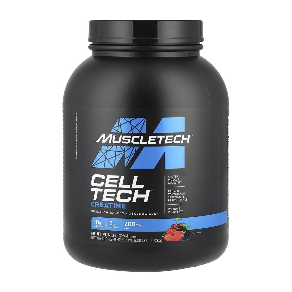 머슬테크 크레아틴 모노하이드레이트 셀테크 후르츠펀치 파우더 Creatine 2.72kg - 상품 이미지