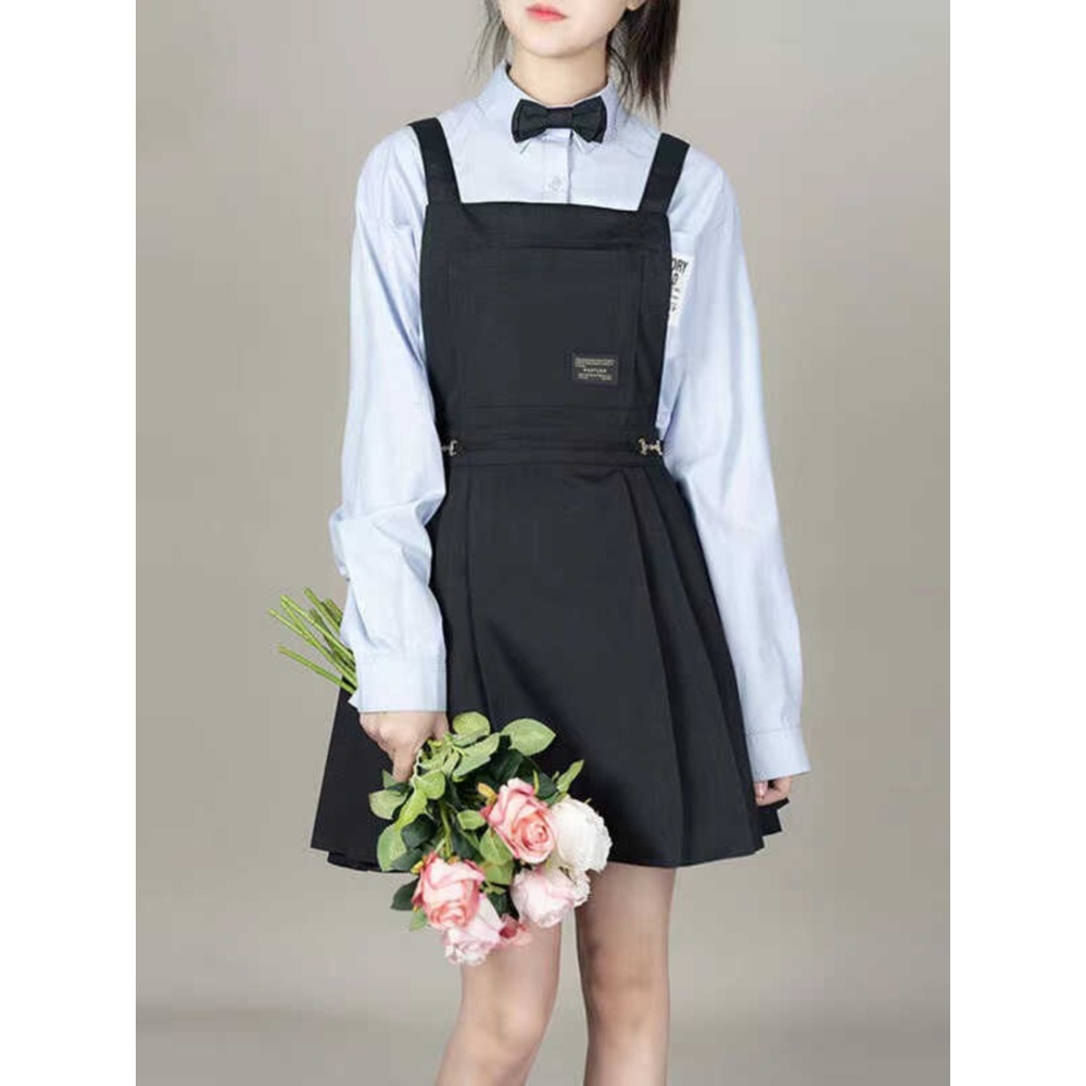 미용 앞치마 미용실 apron 가운 원피스 유니폼 캔버스 네일샵 카페 헤어 파란색 조끼 1개 - 상세 이미지 3