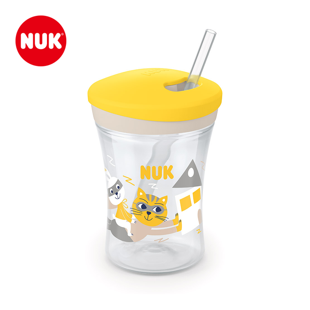 누크 퍼스트초이스 액션 빨대컵 옐로우