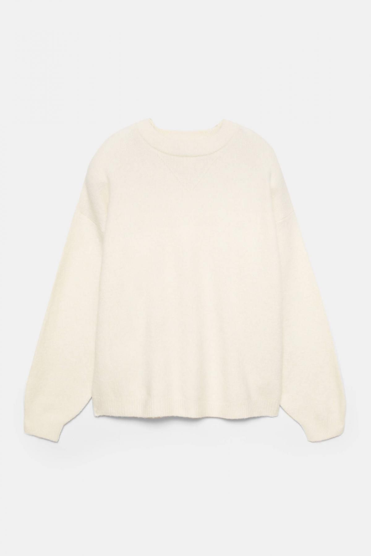 풀앤베어 소프트 라운드넥 아이보리 데일리 니트 스웨터 7550/305 ECRU - 상품 이미지
