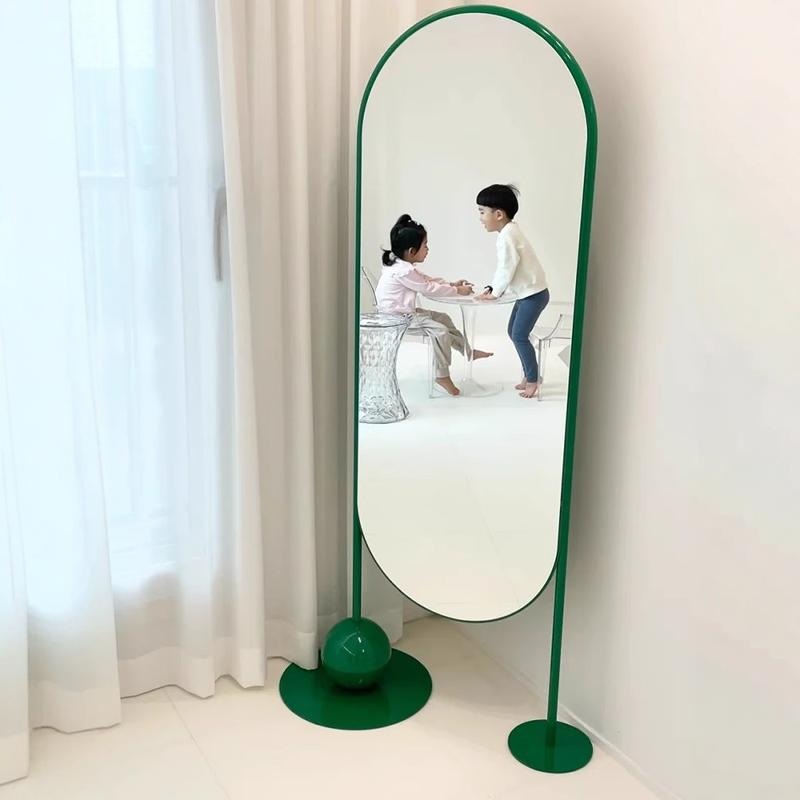전신거울 스탠드 인테리어 드레스룸 카페 미용실 대형 포토존 오렌지 옷가게 - 상세 이미지 2