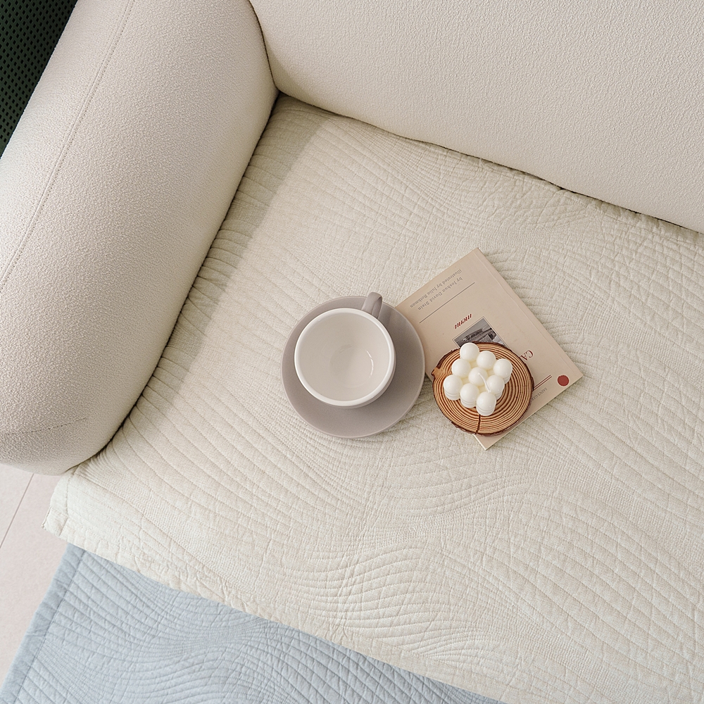 나라데코 순면 워싱 퀼팅 사계절 돌 쇼파패드 3인용 65x180