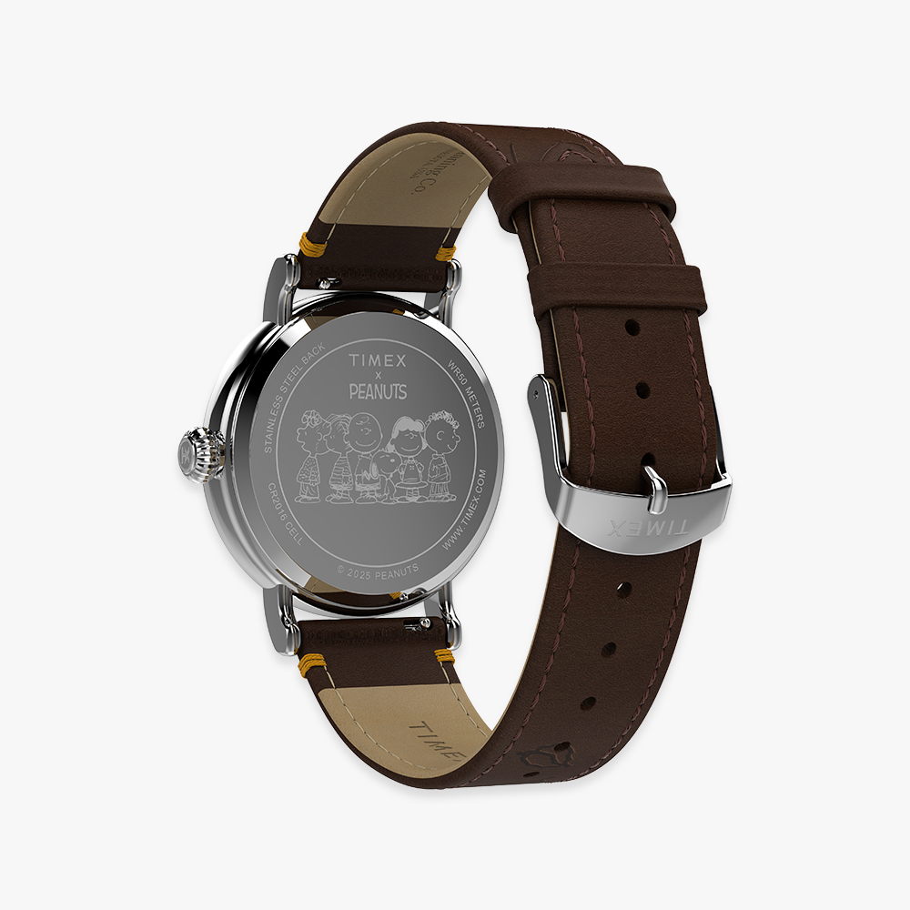 타이맥스 스탠다드 피너츠 스누피 가을용 브라운 가죽시계 40mm TW2W44300 - 상세 이미지 5