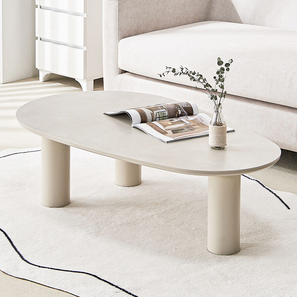 하리 세라믹 좌식 테이블 거실 밥상 소파 식탁 커피 좌탁 타원형 1200