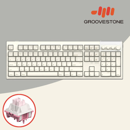 엠스톤 그루브스톤 GV10M 8K 무선키보드 애플라떼, 저소음 코랄축, 38g